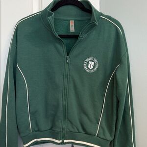 Credit One Charleston Open tournament Green Zip varsity Jacket medium HTF